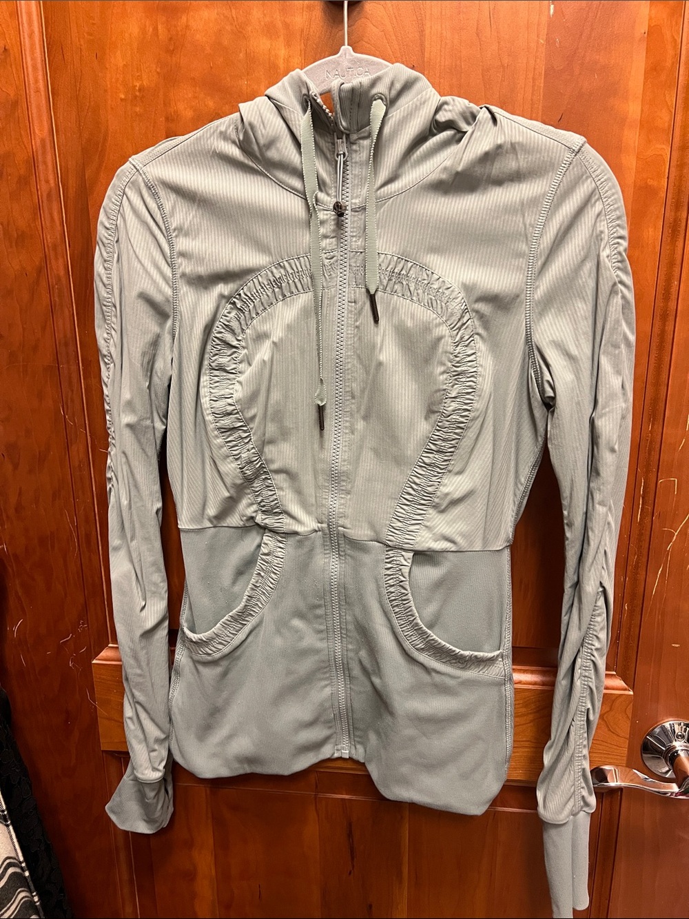 lululemon athletica Sage Green Hooded Zip Jacket